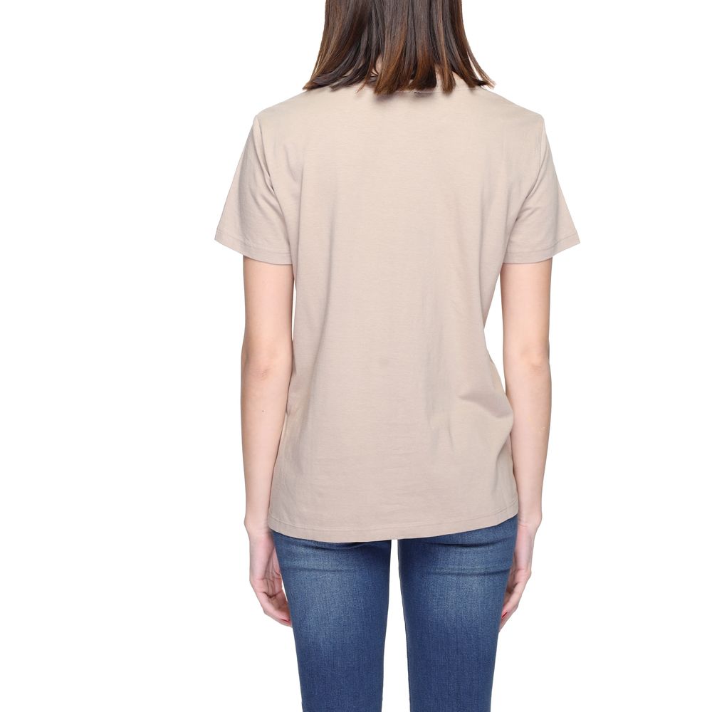 Top e T-shirt in cotone beige