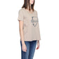 Top e T-shirt in cotone beige