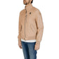 beige Lederjacke