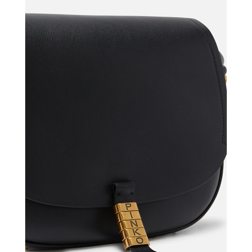 Black Leather Women Crossbody Bag