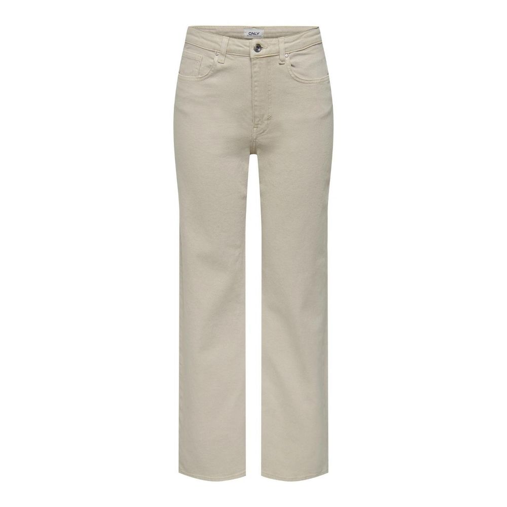 Beige Cotton Jeans & Pant