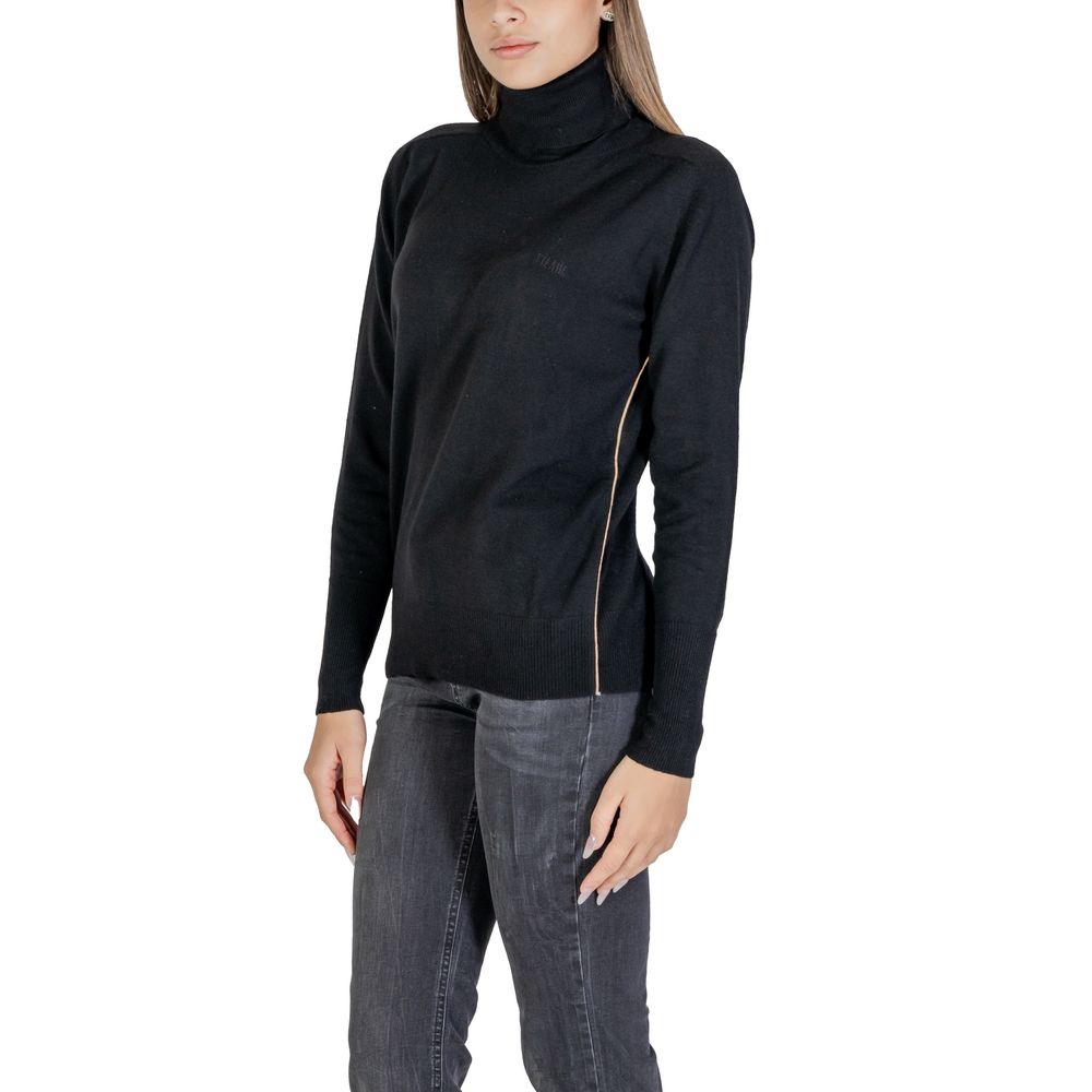 Schwarzer Viskosepullover