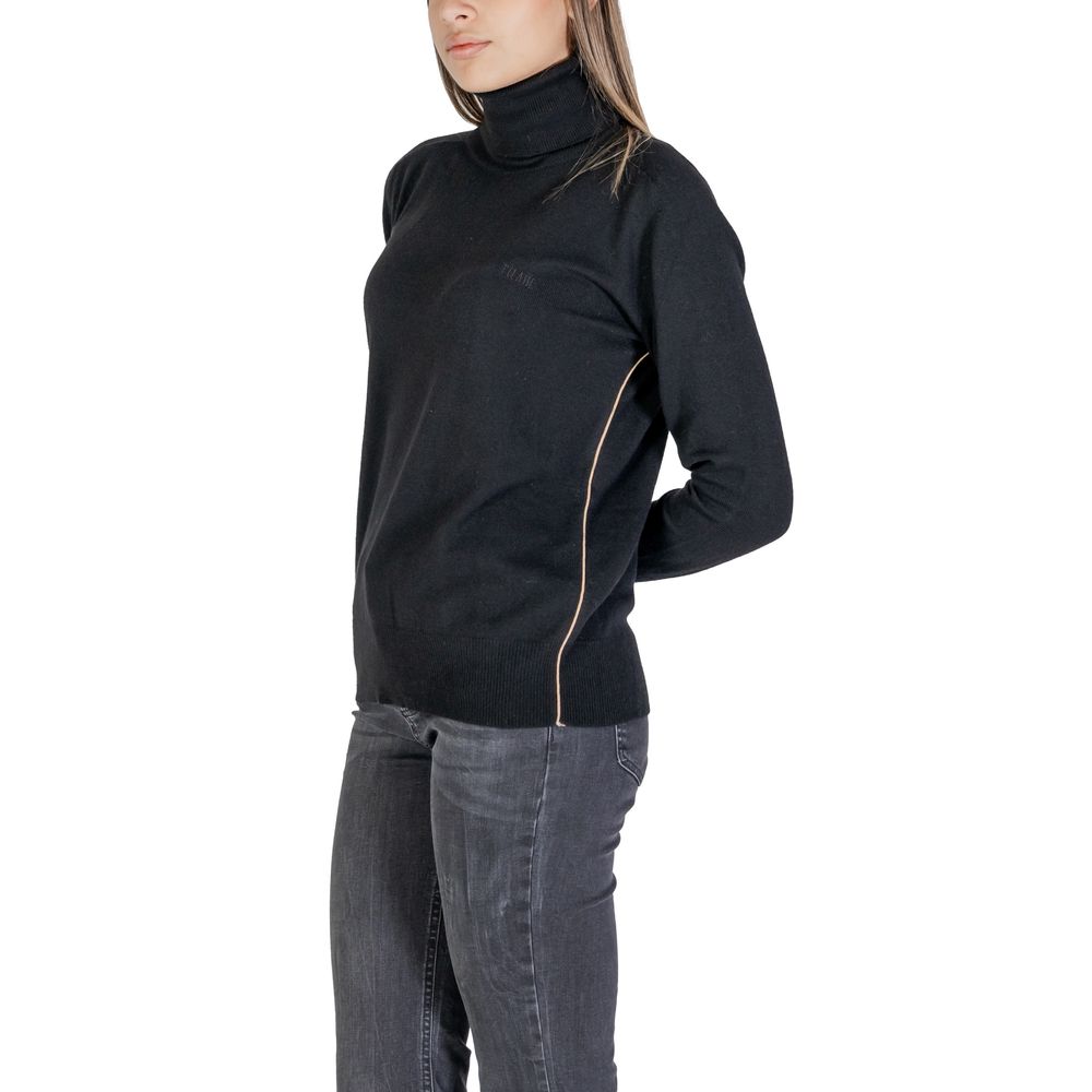 Schwarzer Viskosepullover