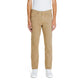 Beige Baumwolljeans und Hose