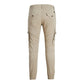 Beige Baumwolljeans und Hose