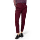 Jeans e pantaloni in poliestere bordeaux
