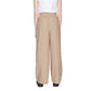 Beige Baumwolljeans und Hose