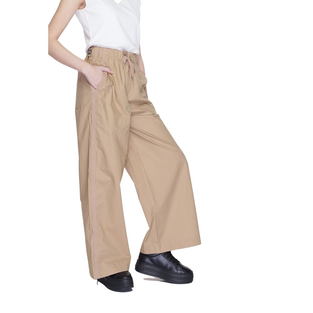 Beige Baumwolljeans und Hose