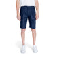Blaue Leinenshorts