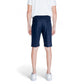 Blaue Leinenshorts
