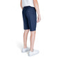 Blaue Leinenshorts