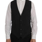 Elegante gilet grigio a righe