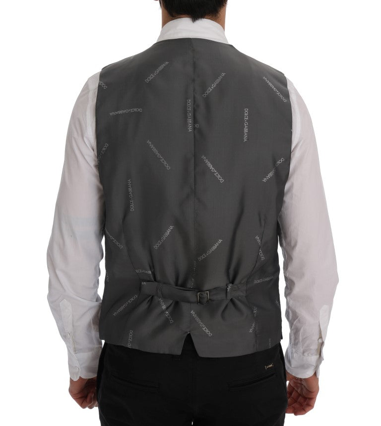 Elegante gestreifte graue Weste