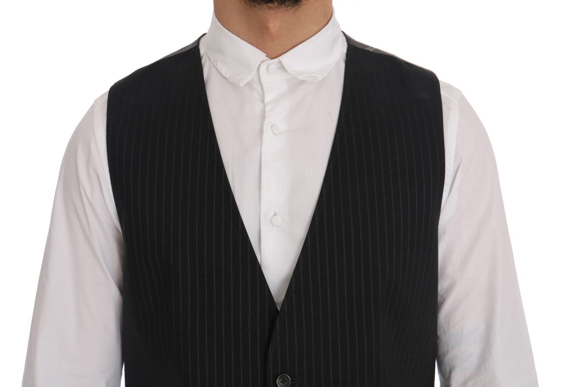 Elegante gestreifte graue Weste