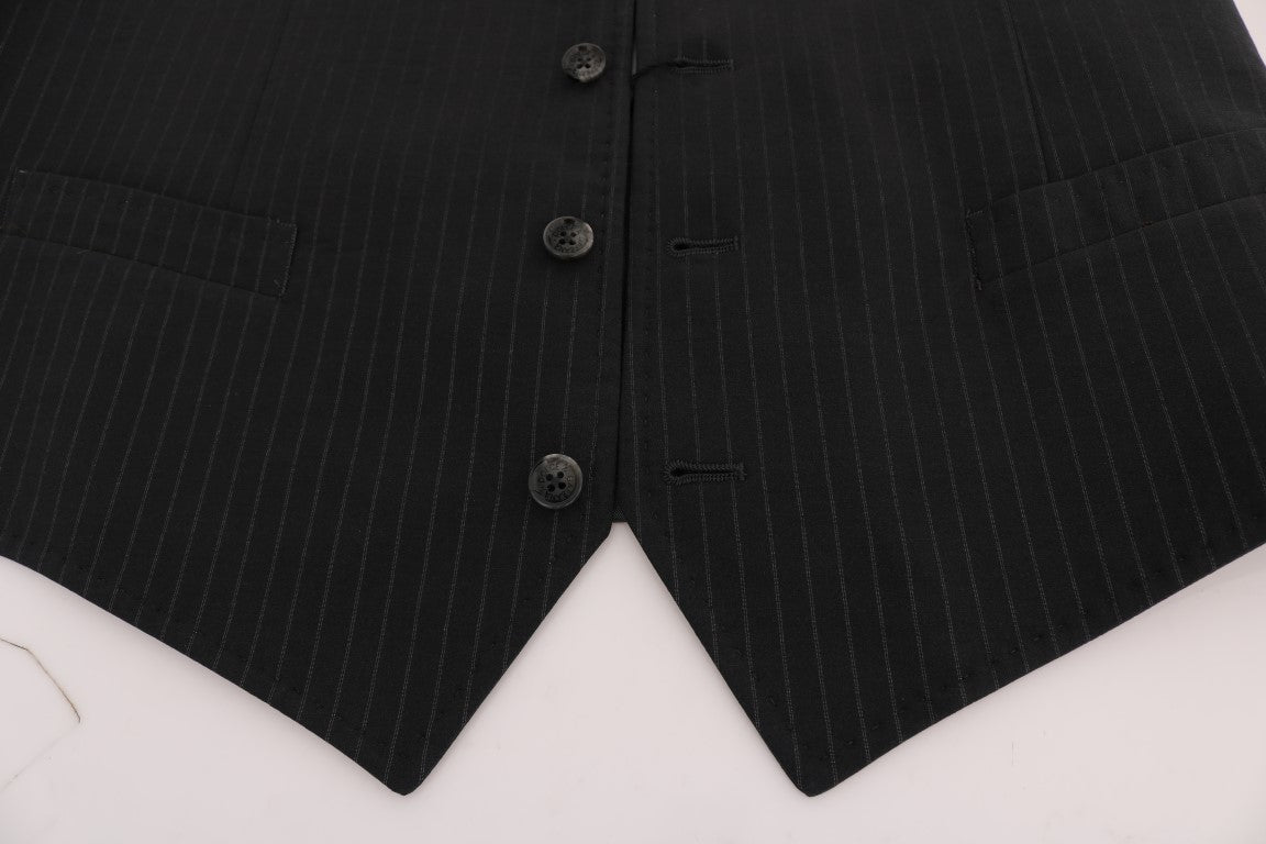 Elegante gestreifte graue Weste