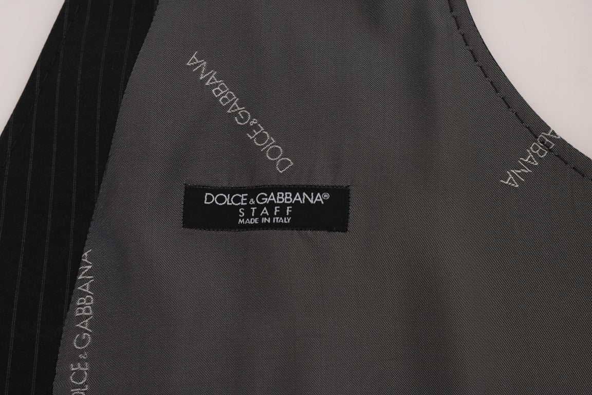 Elegante gestreifte graue Weste