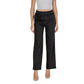 Schwarze Polyesterjeans und -hose