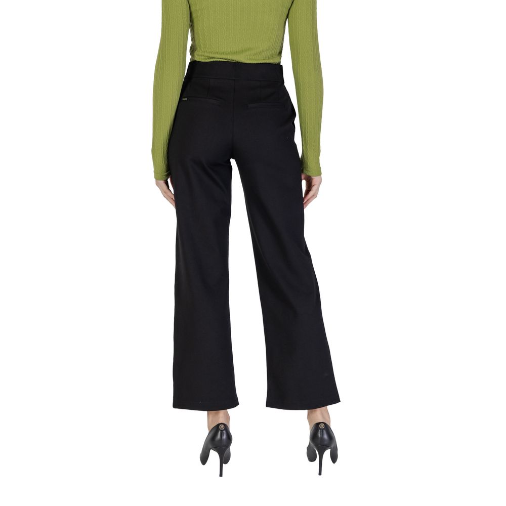 Schwarze Viskose-Jeans und -Hose