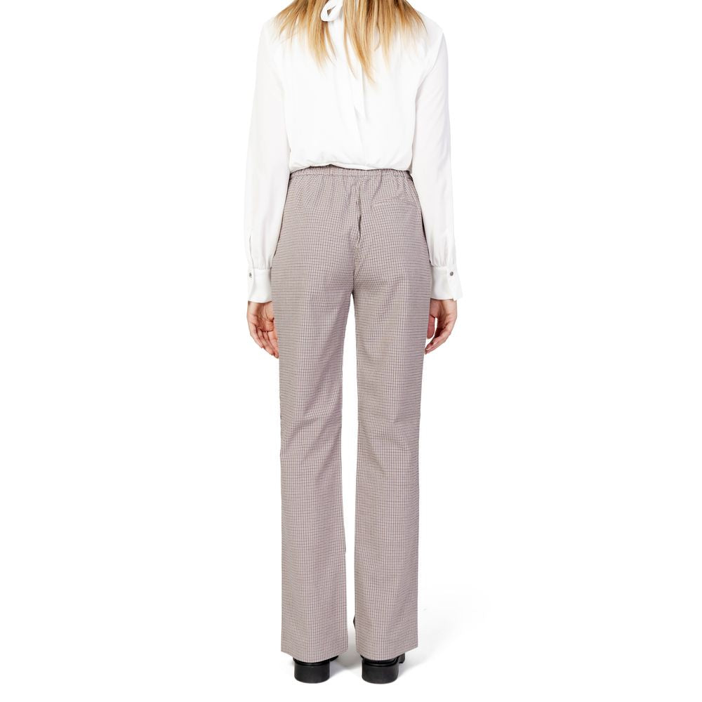 Beige Polyester Jeans &amp; Hose