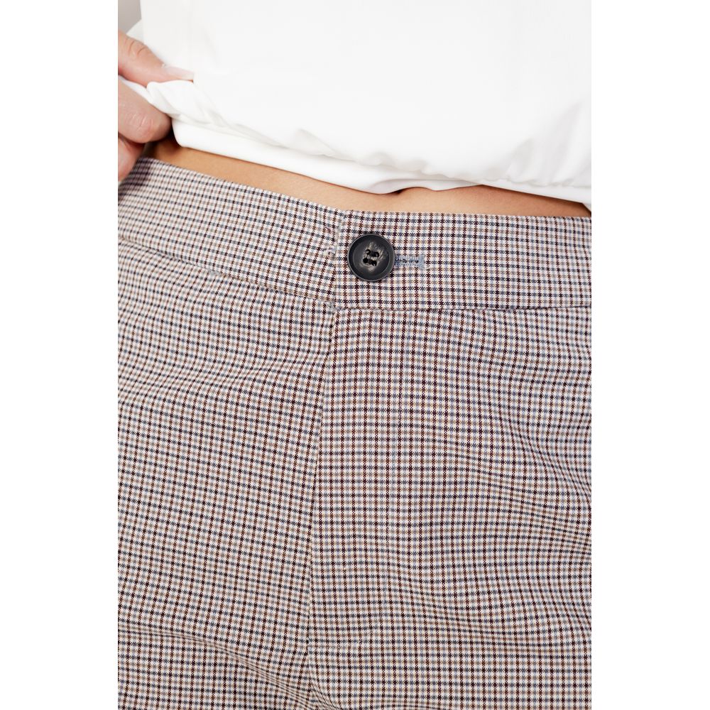 Beige Polyester Jeans &amp; Hose