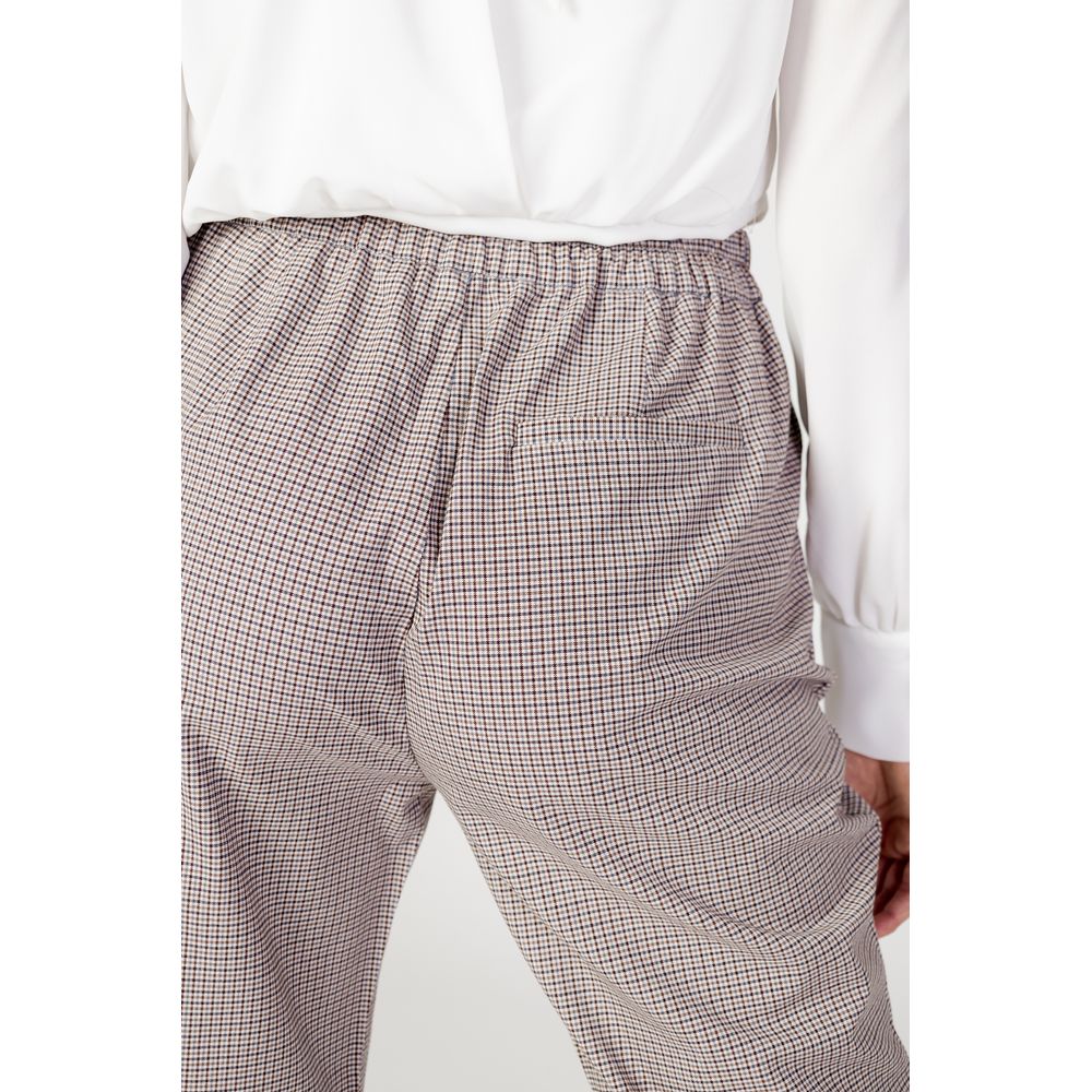 Beige Polyester Jeans &amp; Hose