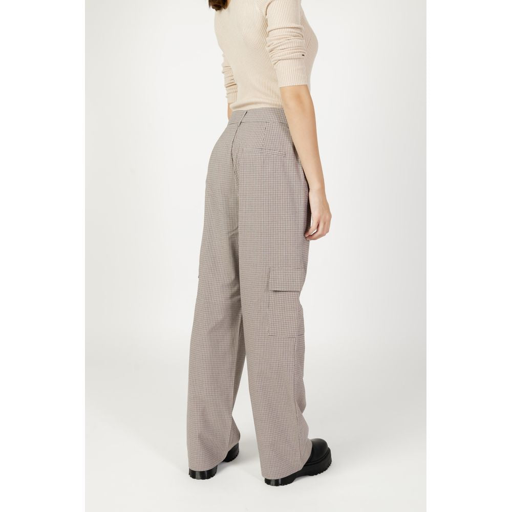 Beige Polyester Jeans &amp; Hose
