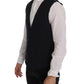 Sleek Striped Wool Blend Waistcoat Vest