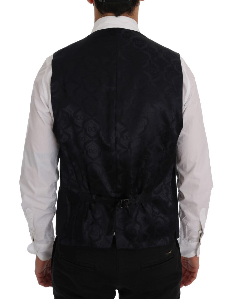 Elegante Weste aus gestreifter Wollmischung