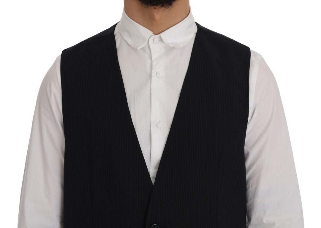 Elegante Weste aus gestreifter Wollmischung