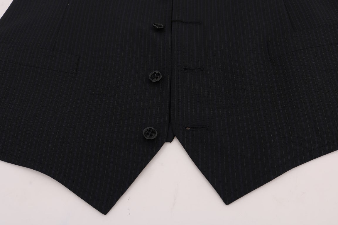Elegante Weste aus gestreifter Wollmischung