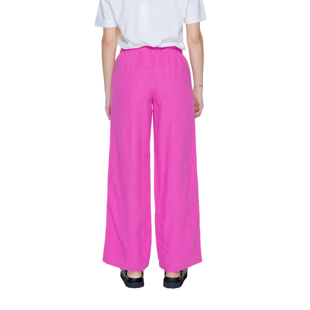 Rosa Leinenjeans und Hose