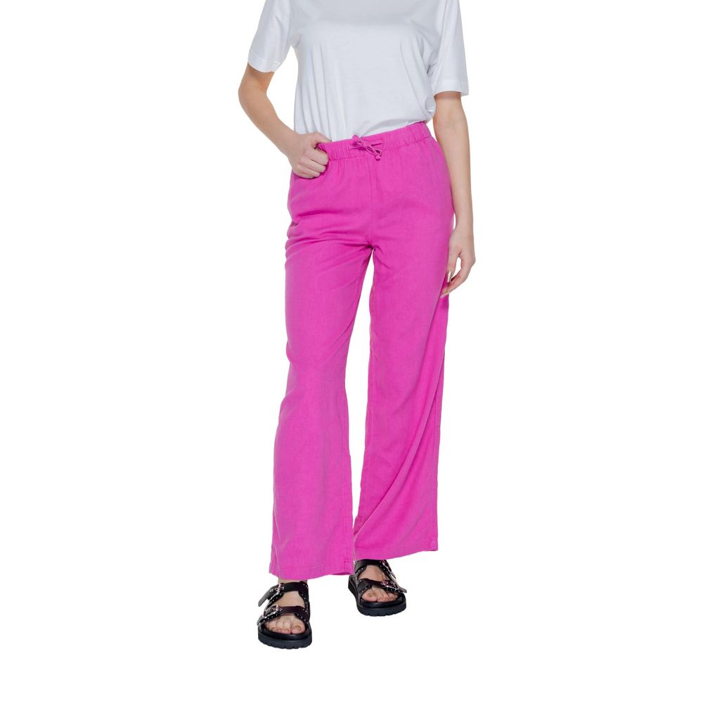 Rosa Leinenjeans und Hose