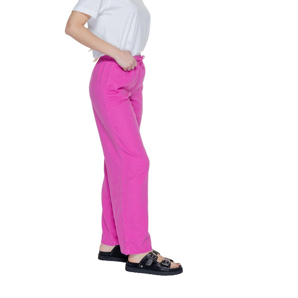 Rosa Leinenjeans und Hose