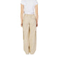 Beige Cotton Jeans & Pant