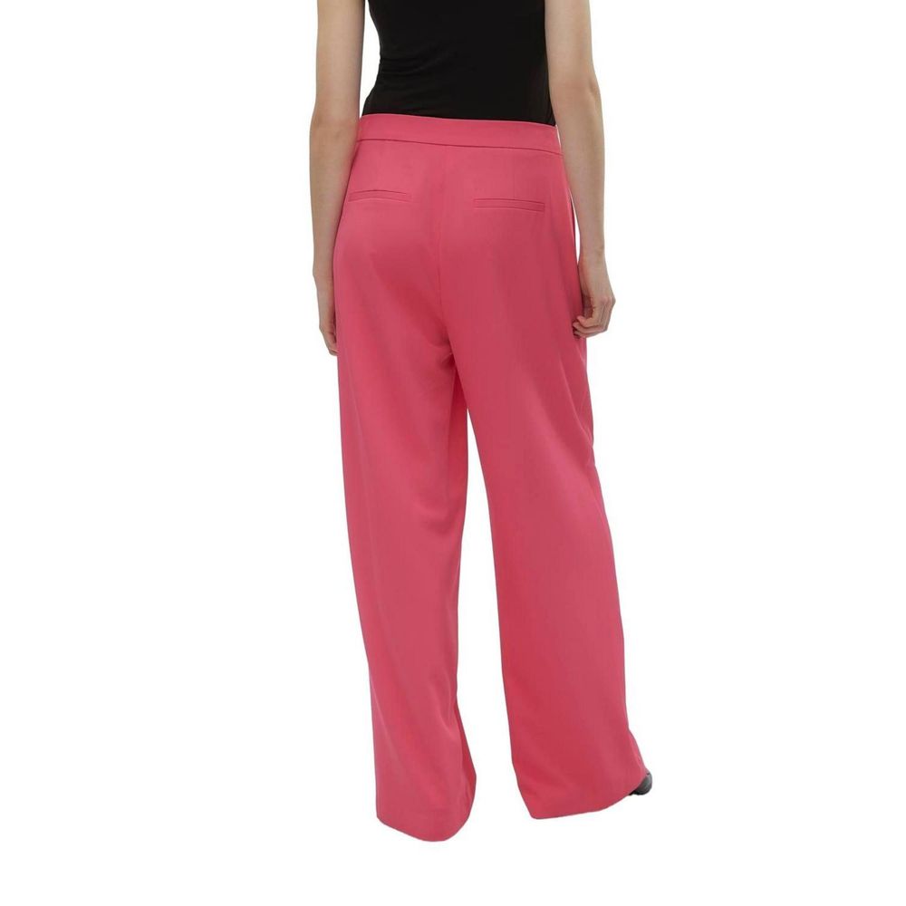 Rosa Polyester Jeans &amp; Hose