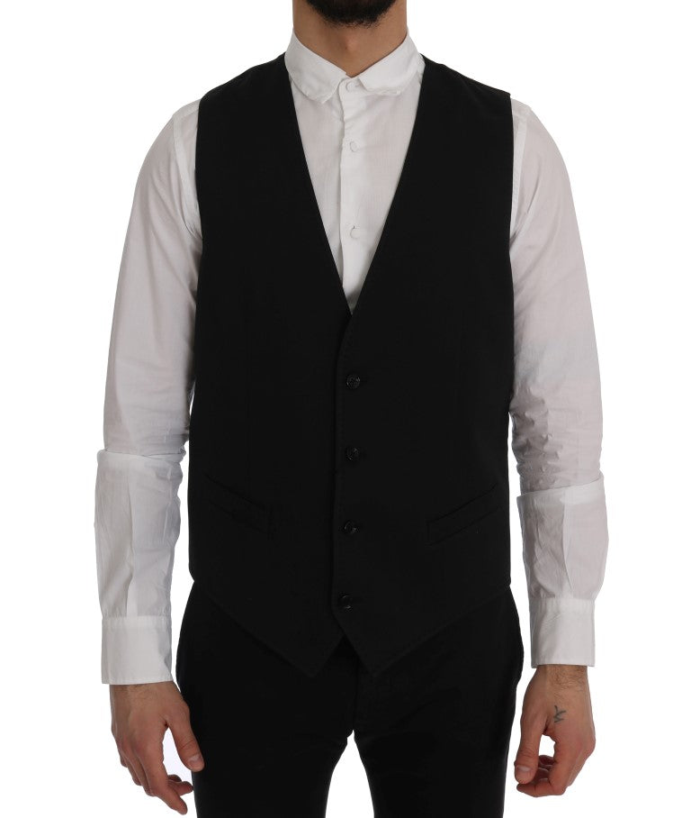 Elegante gilet monopetto nero