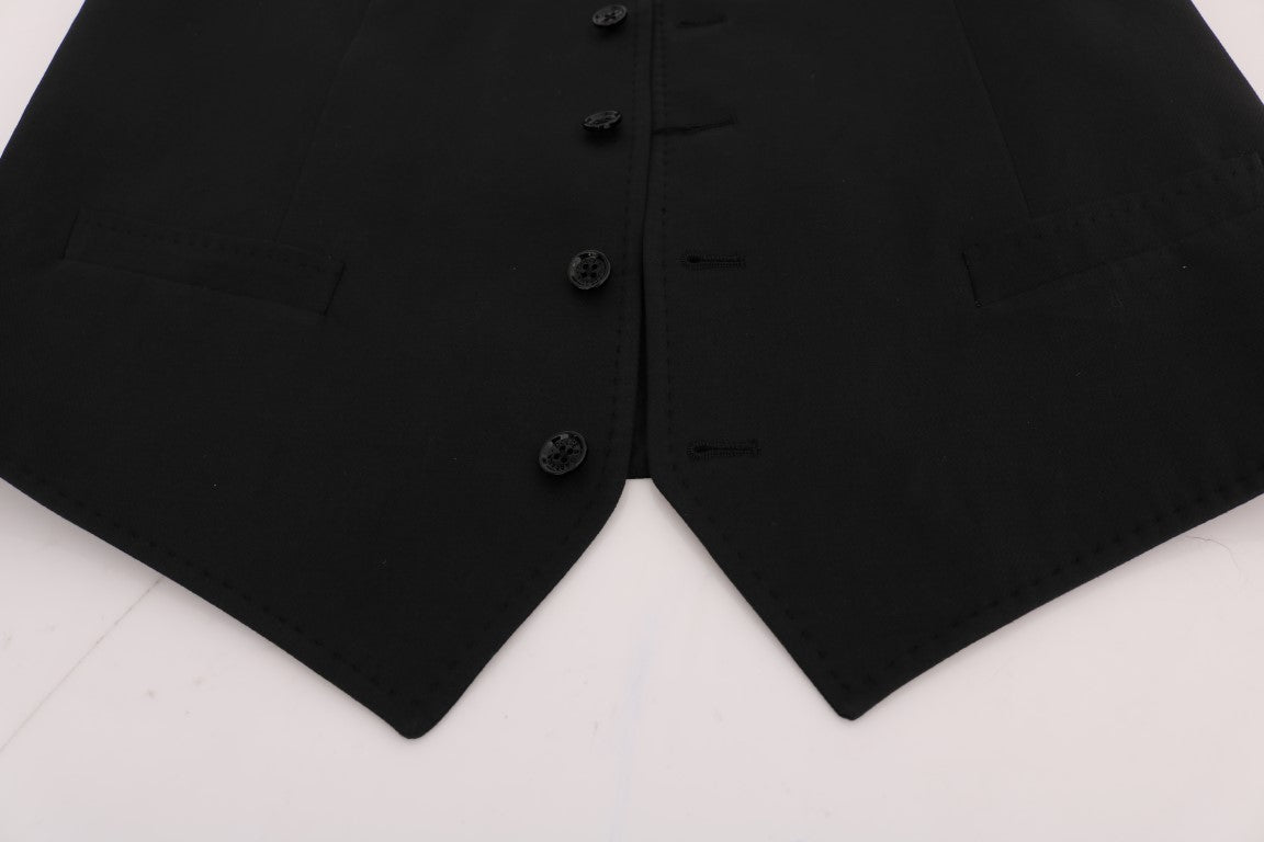 Elegante schwarze einreihige Weste