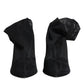 Dolce & Gabbana Black Silk Stretch Mesh Sock Boots Shoes