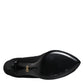 Dolce & Gabbana Black Silk Stretch Mesh Sock Boots Shoes