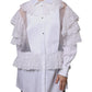 Camicia in popeline di cotone bianco, camicetta e top