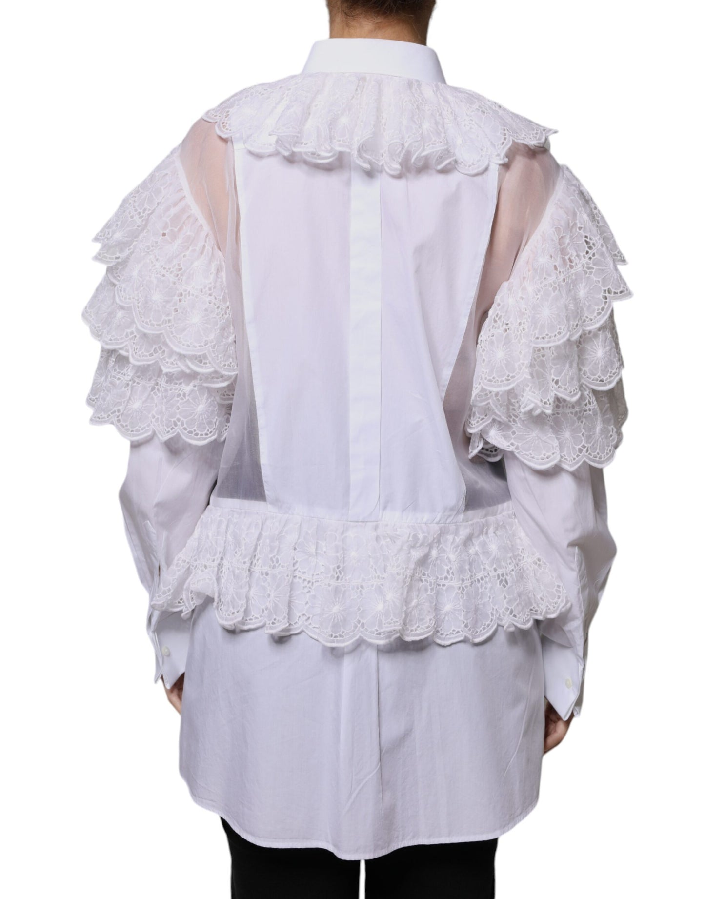 Camicia in popeline di cotone bianco, camicetta e top