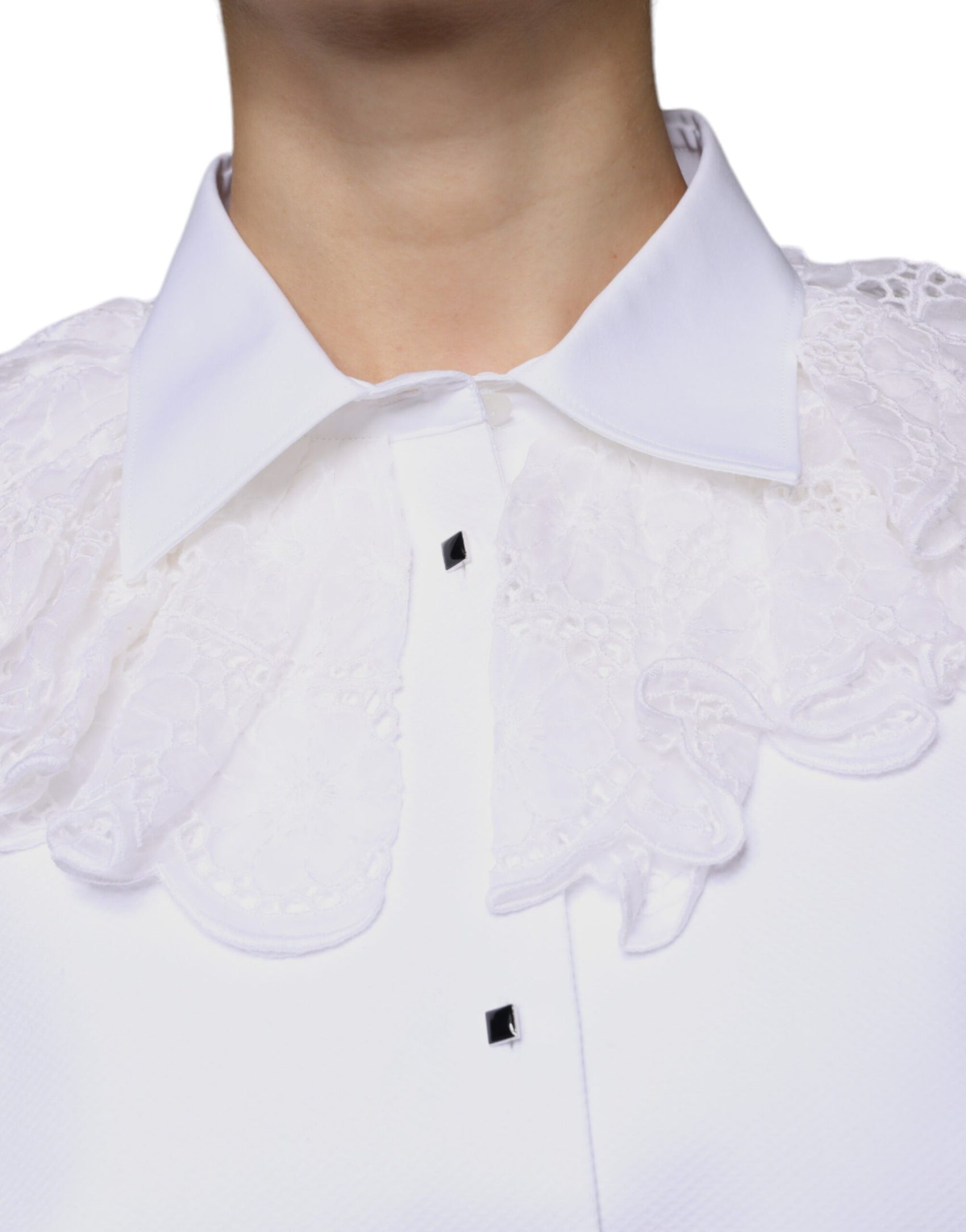 Camicia in popeline di cotone bianco, camicetta e top