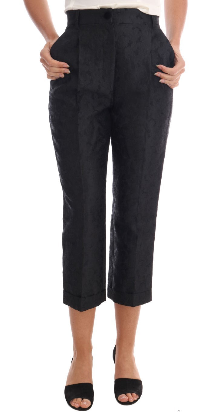 Pantaloni Capri eleganti a vita alta