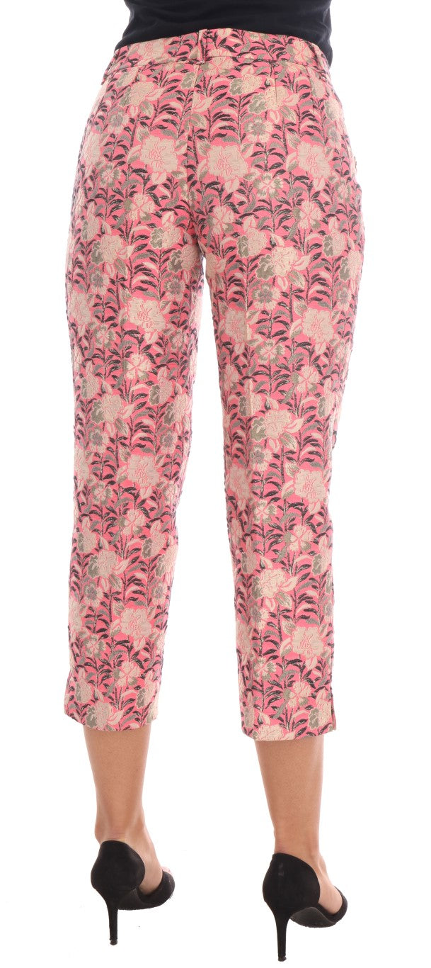 Elegante Brokathose mit Blumenmuster