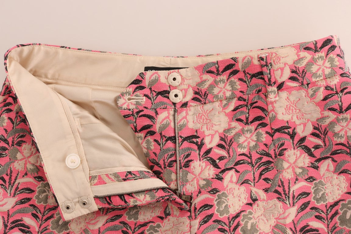 Elegante Brokathose mit Blumenmuster