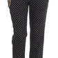 Pantaloni eleganti con pois decorati