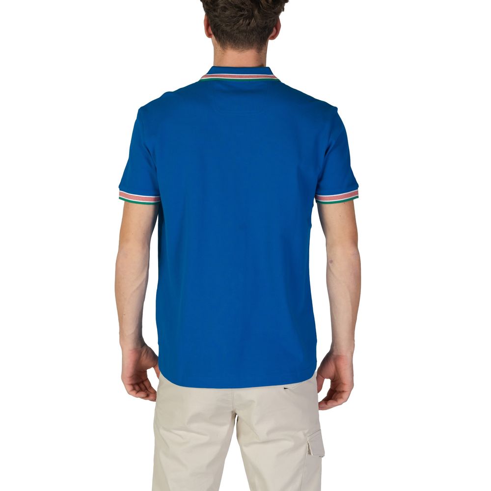 Blaues Poloshirt aus Baumwolle