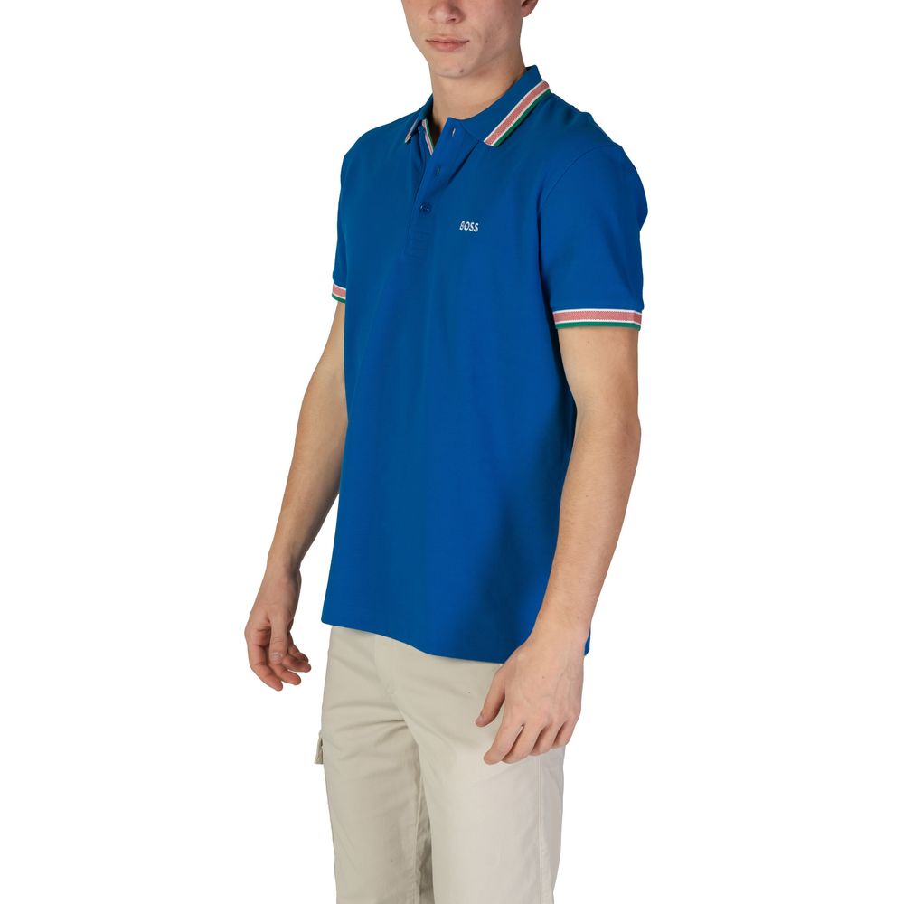 Blaues Poloshirt aus Baumwolle