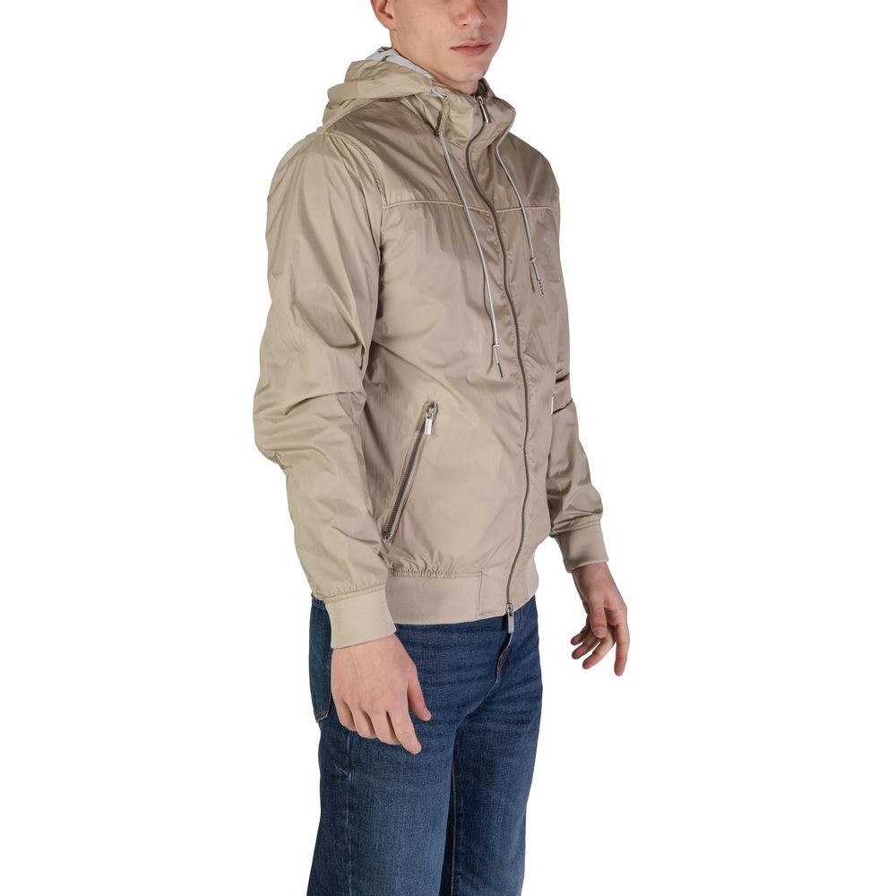 Beige Nylonjacke