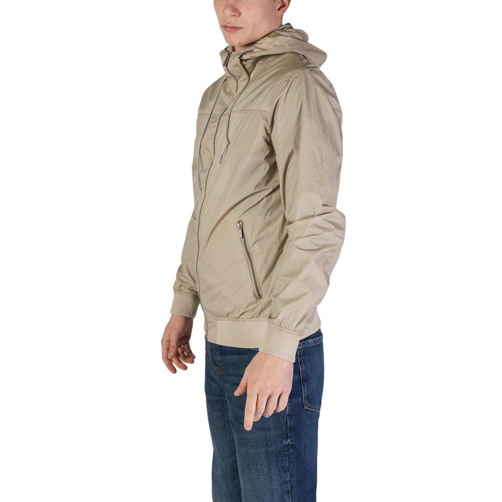 Beige Nylonjacke